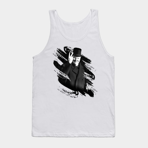 Winston Churchill. Black and white Tank Top by CrimsonsDesign